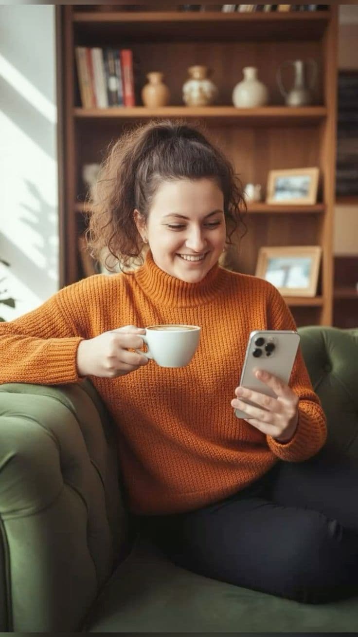 Psicóloga verificando notificações do Clinisor